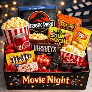 Maddy’s Mystery Movie Night Gift Box | Snacks, Self-Care & Cozy Set